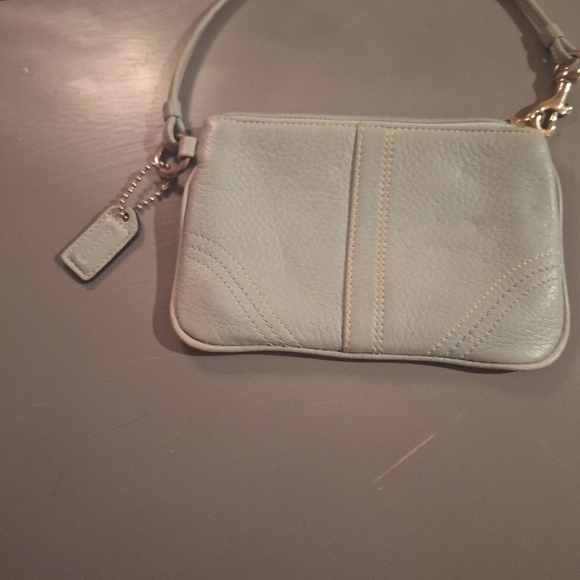Coach White Leather Wristlet - Picture 2 of 9